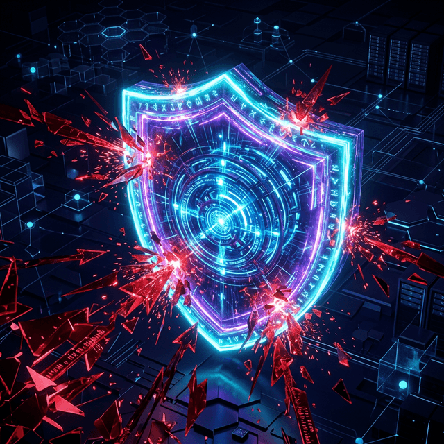 Abstract Digital Representation of an Impenetrable Cloud Security Shield